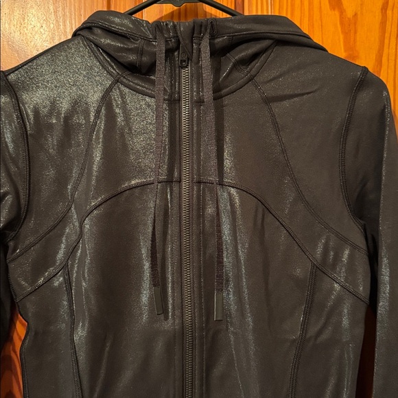 NWT Lululemon Hooded Define Jacket *Shine - Radiate Foil Print Black - Picture 4 of 13